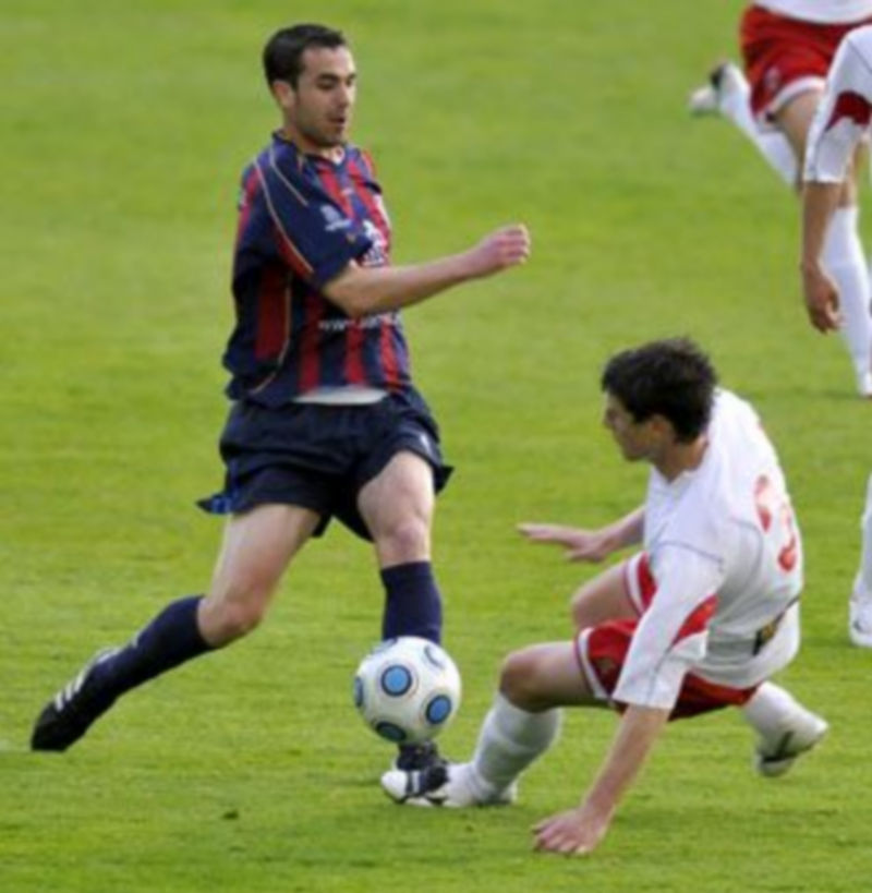 Fran fue el autor del único gol del partido en Soria