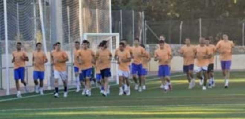 Los jugadores de La Granja