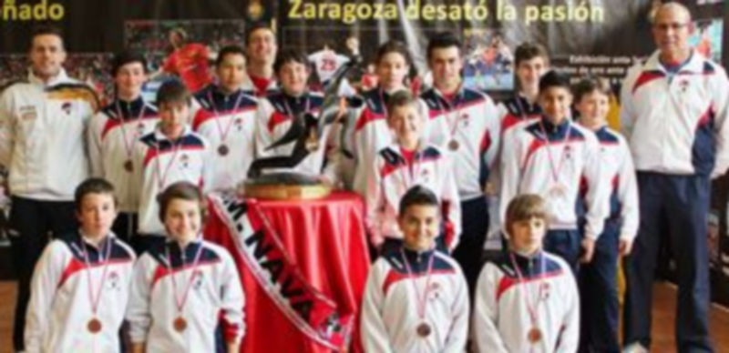 Los infantiles del Balonmano Nava