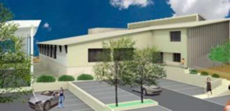 Boceto del edificio multiusos que tiene previsto comenzar su construcción en el mes de mayo. / El Adelantado.