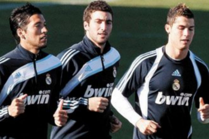 El argentino se ejercita junto a Garay y Cristiano Ronaldo. / Efe