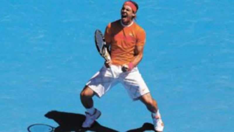 Rafa Nadal celebra su triunfo