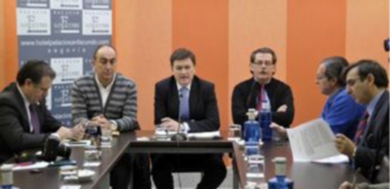 Un momento de la rueda de prensa en el hotel San Facundo de Segovia.