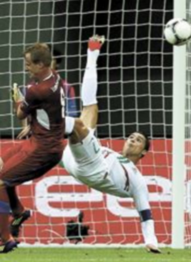 Espectacular remate de chilena de Cristiano Ronaldo