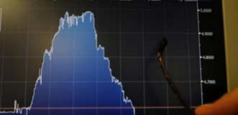 Gráfico en el que se ve el duro castigo del mercado de la deuda española./EFE
