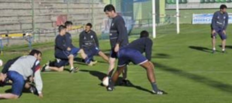 Imagen de un entrenamiento de la Gimnástica Segoviana. / Juan Martín.