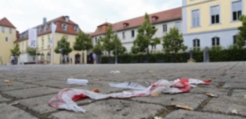 Vista del lugar del ataque islámico en la localidad de Ansbach (Alemania)