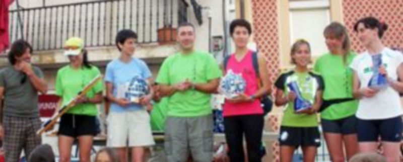 Imagen del podium de la quinta edición de la Carrera del Esquileo de Torrecaballeros. / El Adelantado