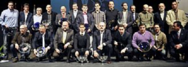 Foto de familia con los premiados en la última edición de la Gala del Deporte Segoviano