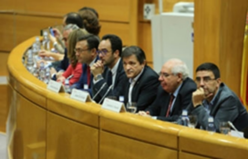 El socialista Javier Fernández preside la reunión del Grupo Socialista en el Senado junto a compañeros de partido . / e.p.