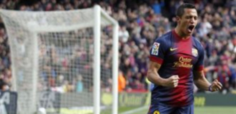 Alexis Sanchez celebra un gol del Barcelona Foto: ALBERT GEA / REUTERS
