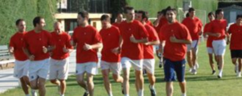 Varios jugadores del Club Deportivo La Granja