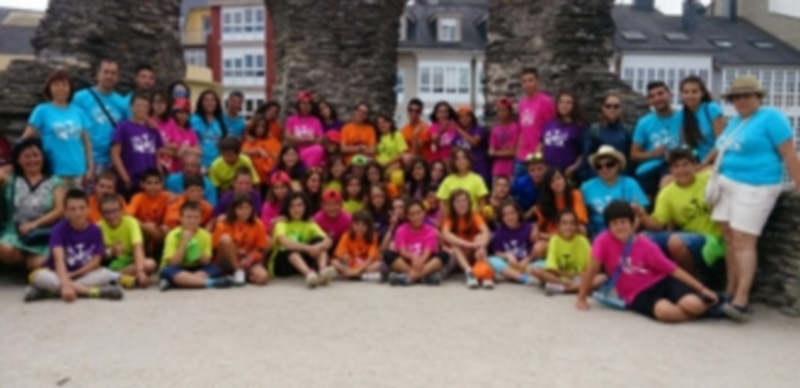 Grupo de monitores y niños en San Pedro de Berquerencia. / El Adelantado