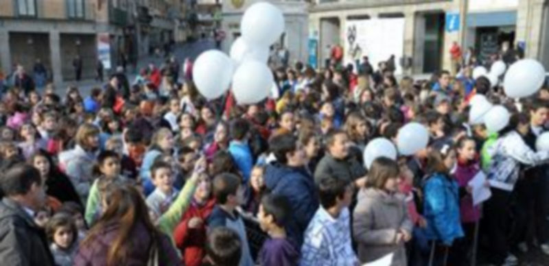 Los escolares fueron los protagonistas de la jornada./JUAN MARTÍN