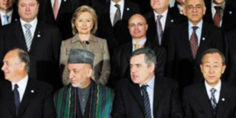 Parte de los mandatarios reunidos ayer en Londres para debatir sobre el futuro de Afganistán