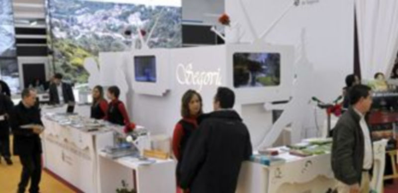 Una imagen del expositor del Patronato de Turismo de Segovia. / ALBERTO BENAVENTE