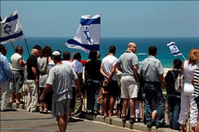 Un grupo de israelíes