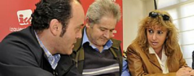 Un momento de la presentación de la lista autonómica de IU.