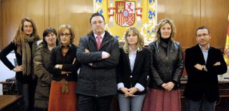 Los jueces se concentraron en la sala de vistas de la Audiencia. / ALBERTO BENAVENTE