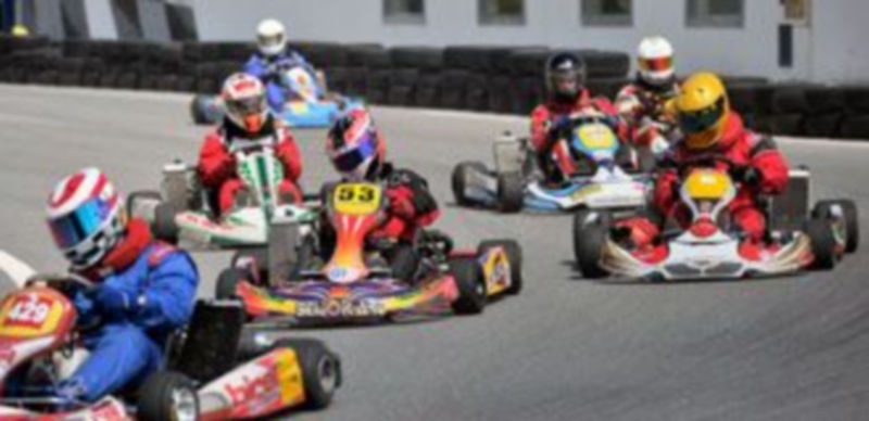 Un momento de la primera manga de la prueba x30/Rotax/Junior del Trofeo ‘Ferias y Fiestas de Segovia’