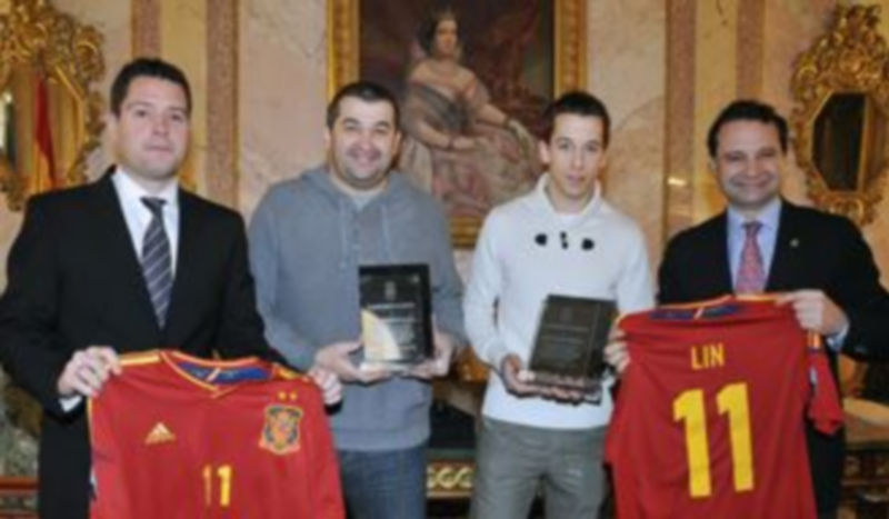 Momento de la recepción de esta mañana. / JUAN MARTÍN