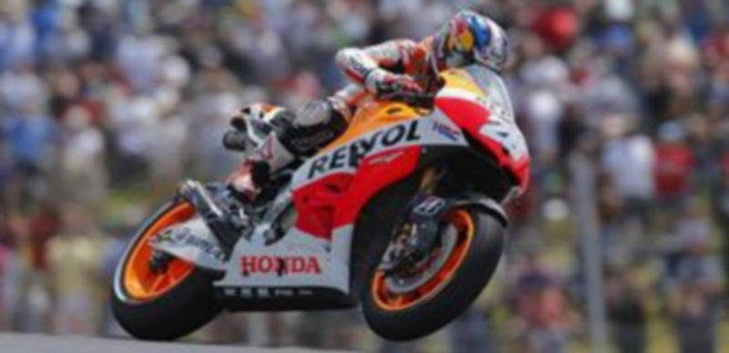 Pedrosa durante la carrera disputada hoy en Jerez