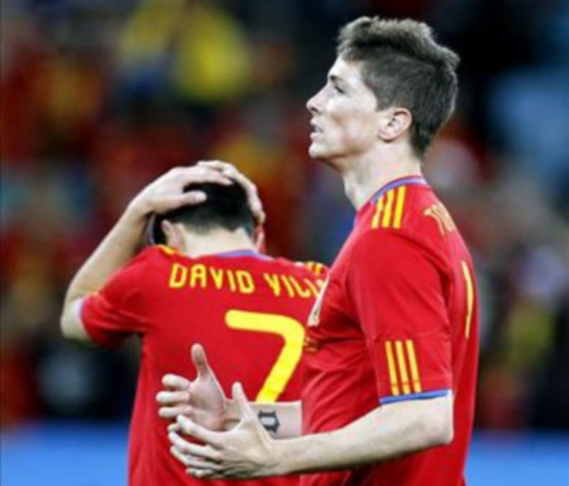 El delantero de la selección española Fernando Torres se lamenta tras fallar una ocasión ante Suiza./EFE