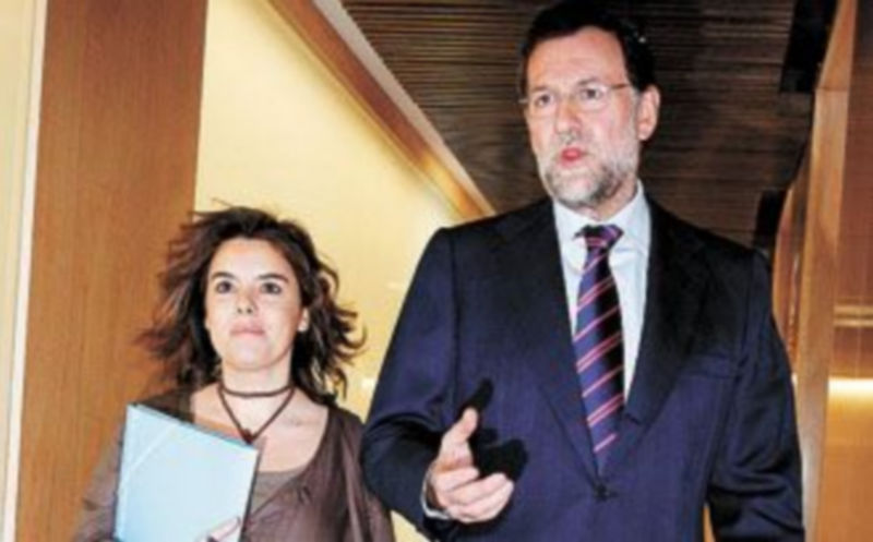 Mariano Rajoy y la portavoz parlamentaria del PP