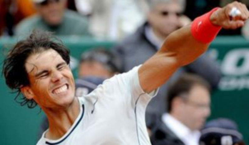 Rafael Nadal celebrando su victoria en Montecarlo.