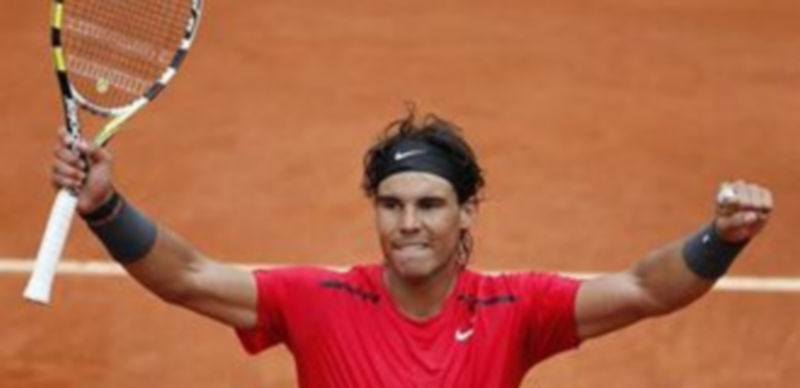 Rafa Nadal celebra  un juego./ EUROPA PRESS