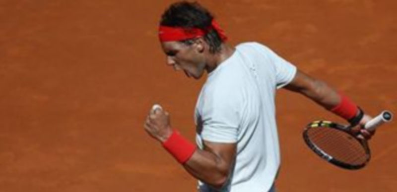 Rafael Nadal celebrando su victoria en el Mutua Madrid Open./Europa Press