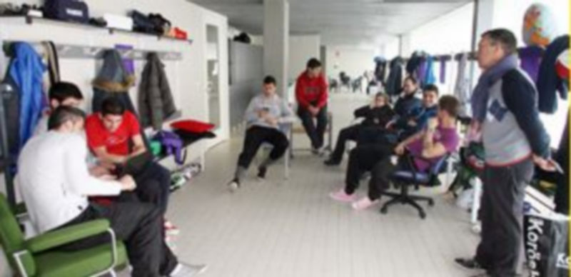 Los jugadores del Club de Fútbol Palencia