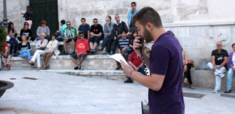 Asistentes a la concentración por las víctimas de Gaza el mes pasado. / Chantal Núñez