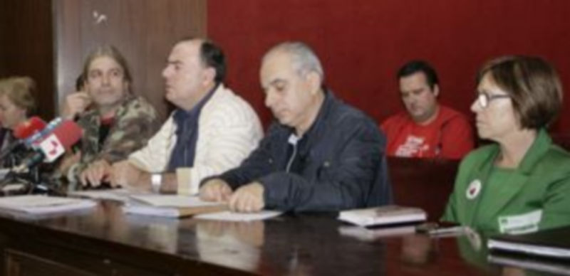 Un momento de la rueda de prensa de la plataforma.