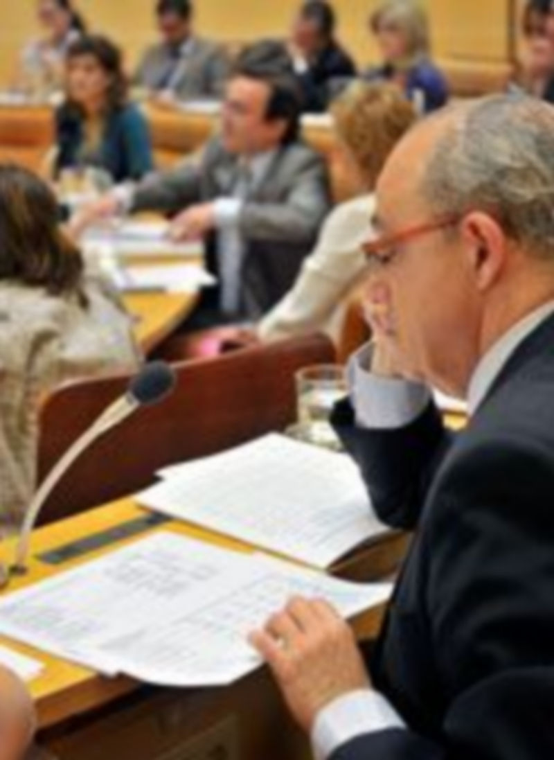 Un momento del pleno celebrado esta mañana en el Ayuntamiento.