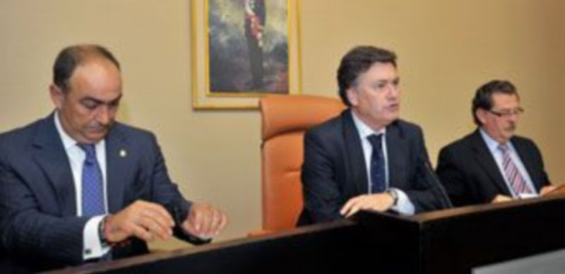 Un momento del pleno de hoy en la Diputación Provincial.