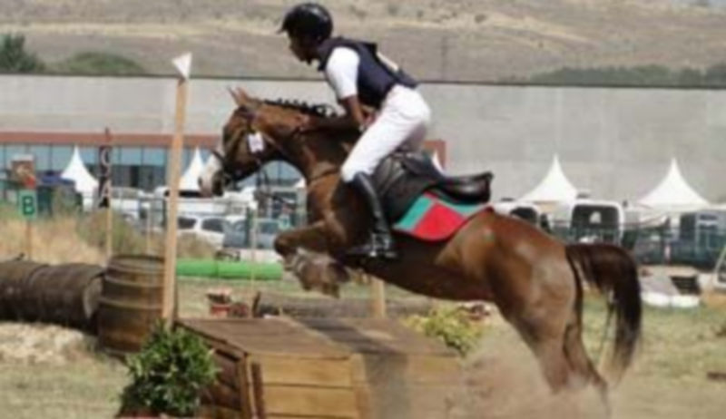 Alejandro de Andrés realiza un salto durante la prueba de cross a lomos de ‘Hardy Gohierri’. / El Adelantado