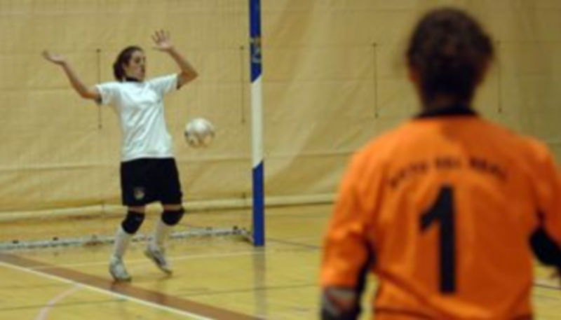 Una de las participantes en el Desafío de los Porteros