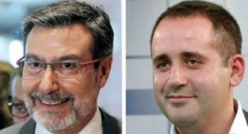 Fotografía de archivo de los socialistas Antoni Asunción (i) y Jorge Alarte./EFE