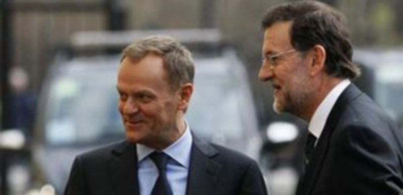 Donald Tusk y Mariano Rajoy hoy tras la Cumbre polaco-española./ EUROPA PRESS