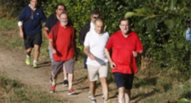 Mariano Rajoy durante el encuentro que mantuvo con afiliados y simpatizantes en el Recinto Ferial de la capital tinerfeña