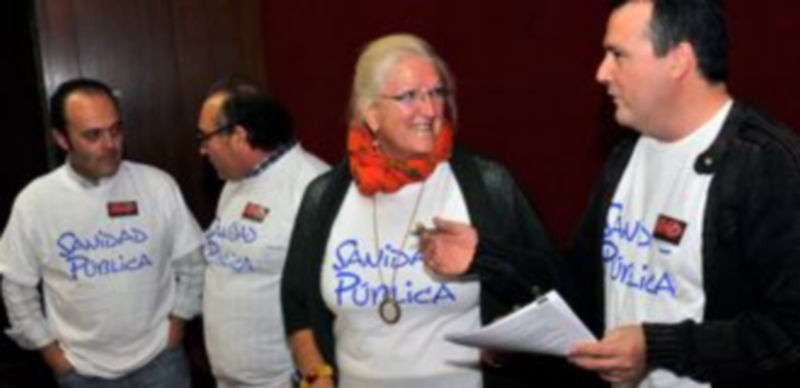 Miembros de la Plataforma Unitaria contra la Crisis./ KAMARERO