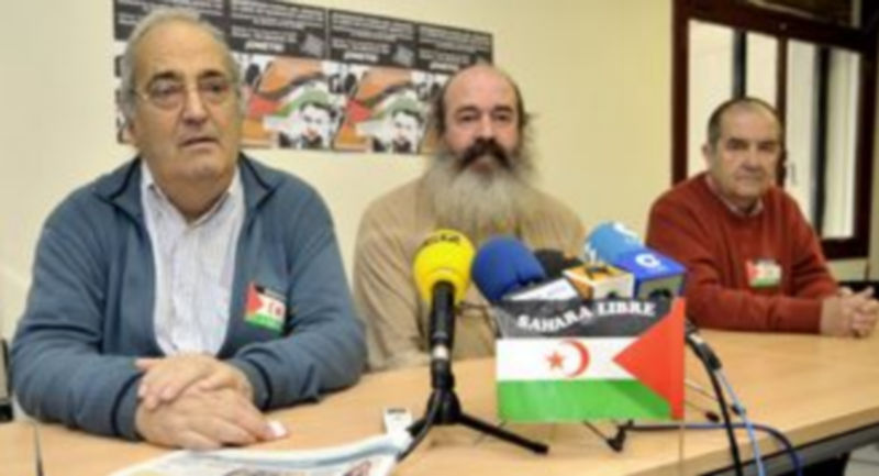 Los representantes de la Asociación de Amigos del Pueblo Saharaui de Segovia. / A. BENAVENTE