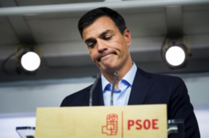 La crisis electoral del PSOE lleva a Sánchez a adelantar las primarias 1 Pedro Sánchez en su comparecencia para analizar los resultados obtenidos por el PSOE en Galicia y País Vasco. / efe