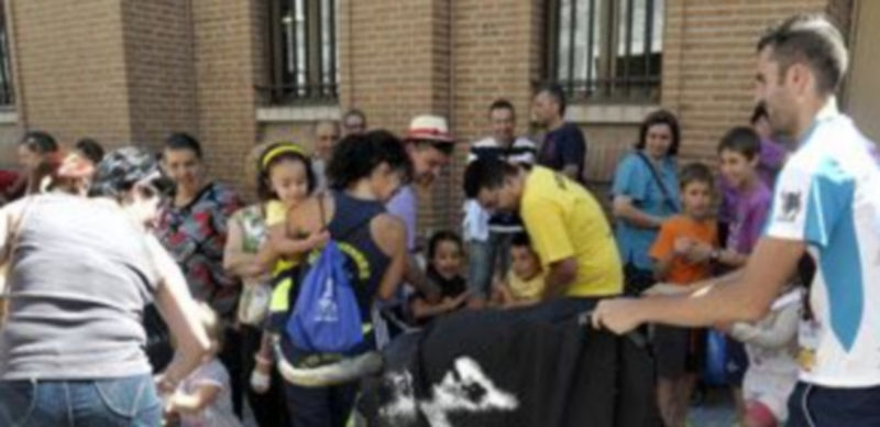 Imagen de uno de los momentos del encierro infantil de esta mañana