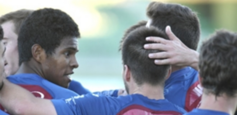 Varios jugadores de la Gimnástica Segoviana