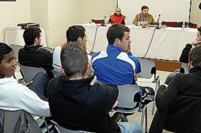 Varios de los jugadores de la plantilla de la Segoviana