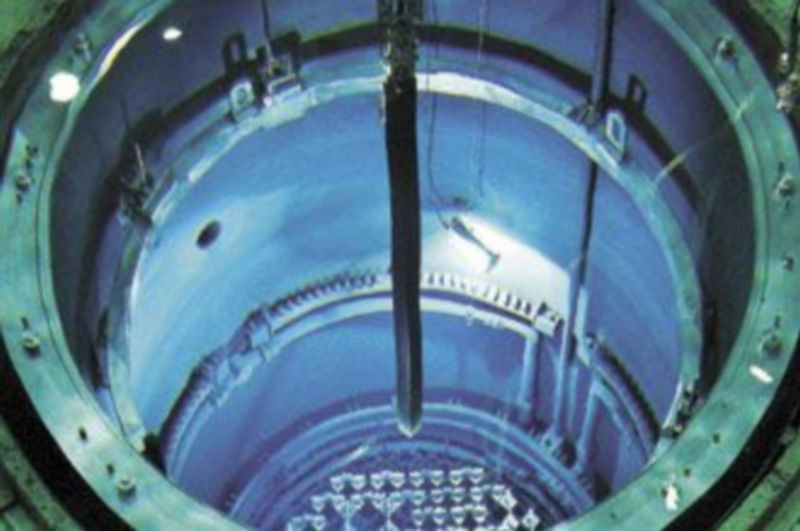 Imagen del interior de la vasija del reactor en la central nuclear de Santa María de Garoña