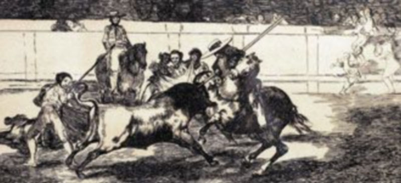 Uno de los 33 grabados de la serie ‘La Tauromaquia’