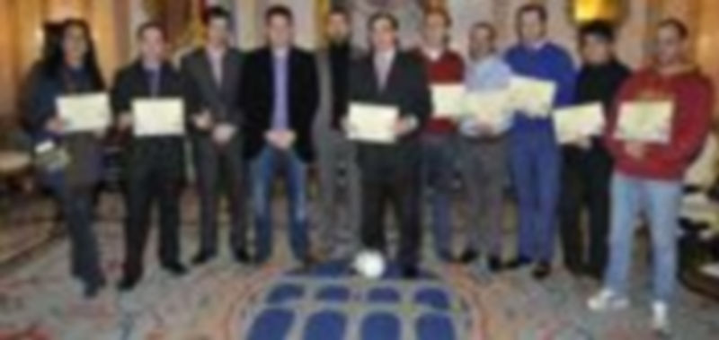 Foto de familia con los premiados